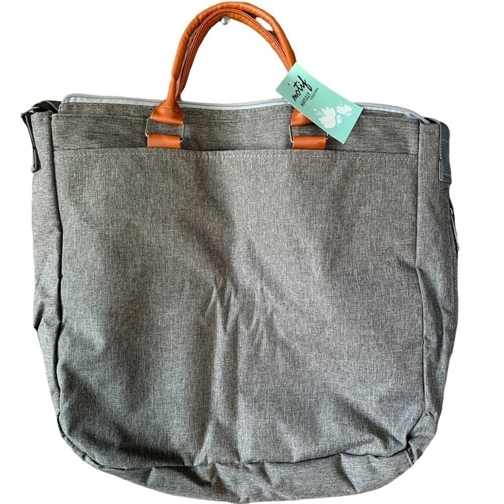 🆕 Motif Maylilly Collection Breast Pump GRAY Diaper Bag Cross Body Tote Baby